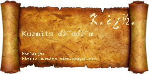 Kuzmits Ádám névjegykártya